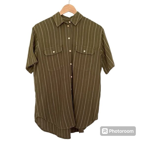 Madewell Lightspun Short-Sleeve Flap-Pocket Shirt in Stripe - Picture 6 of 8